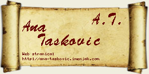 Ana Tasković vizit kartica